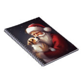 Jack Russell mit Weihnachtsmann Weihnachten Notizblock (Rechte Seite)