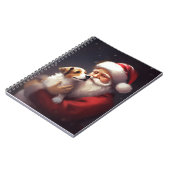 Jack Russell mit Weihnachtsmann Weihnachten Notizblock (Linke Seite)