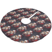 Jack Russell mit Weihnachtsmann Weihnachten Polyester Weihnachtsbaumdecke (Schrägansicht)