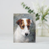 Jack Russell or Fox Terrier Postkarte (Stehend Vorderseite)