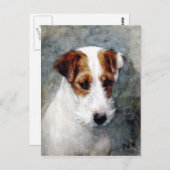 Jack Russell or Fox Terrier Postkarte (Vorne/Hinten)