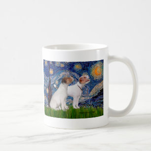 Jack Russell Paar 4 - Sternennacht Kaffeetasse
