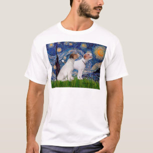Jack Russell Paar 4 - Sternennacht T-Shirt
