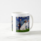 Jack Russell Pair 4 - Starry Night Kaffeetasse (VorderseiteRechts)