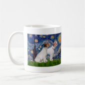 Jack Russell Pair 4 - Starry Night Kaffeetasse (Links)