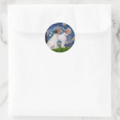 Jack Russell Pair 4 - Starry Night Runder Aufkleber (Tasche)