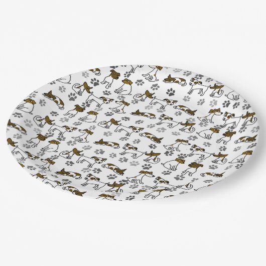 Jack Russell Paper Tellers Pappteller (Schrägansicht)