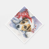 Jack Russell-Papiertücher Serviette (Ecke)