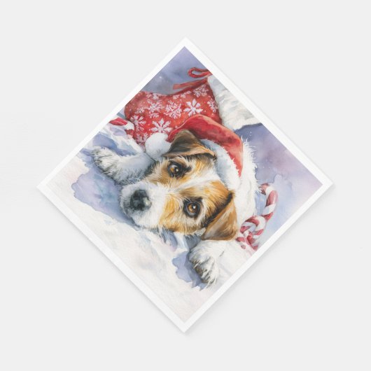 Jack Russell-Papiertücher Serviette (Ecke)