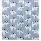 Jack Russell Parson Terrier Dog Pattern Duschvorhang (Vorderseite)