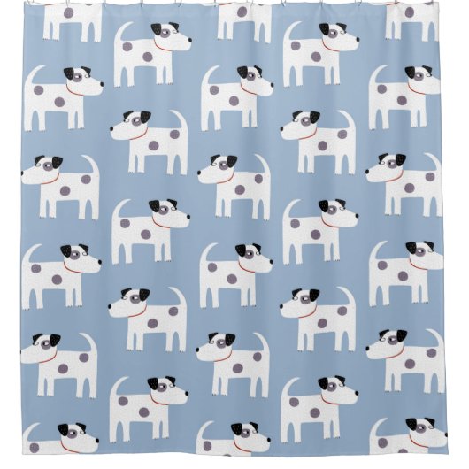 Jack Russell Parson Terrier Dog Pattern Duschvorhang (Vorderseite)