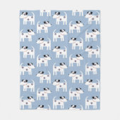 Jack Russell Parson Terrier Dog Pattern Fleecedecke (Vorderseite)