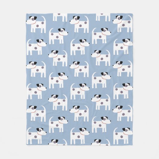 Jack Russell Parson Terrier Dog Pattern Fleecedecke (Vorderseite)
