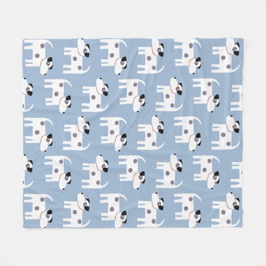 Jack Russell Parson Terrier Dog Pattern Fleecedecke (Vorderseite (Horizontal))
