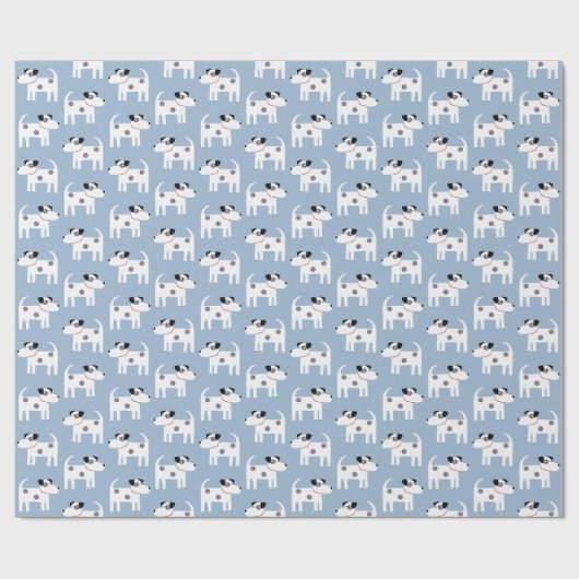 Jack Russell Parson Terrier Dog Pattern Geschenkpapier (Flach)