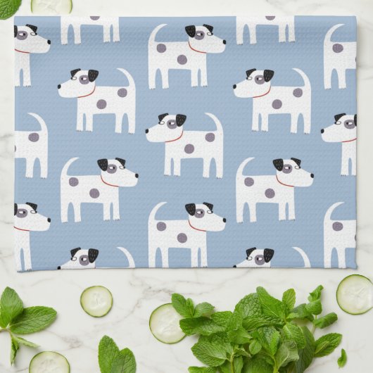 Jack Russell Parson Terrier Dog Pattern Geschirrtuch (Gefaltet)