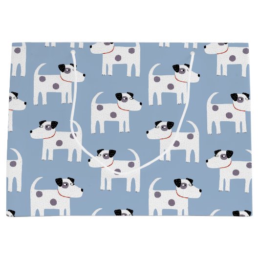 Jack Russell Parson Terrier Dog Pattern Große Geschenktüte (Vorderseite)