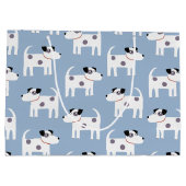 Jack Russell Parson Terrier Dog Pattern Große Geschenktüte (Rückseite)