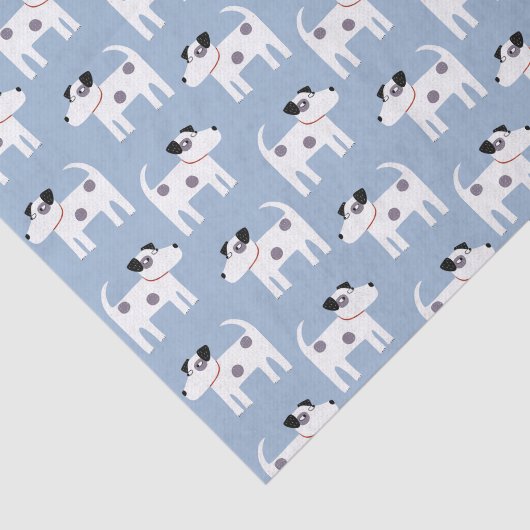 Jack Russell Parson Terrier Dog Pattern Seidenpapier (Ausschnitt)