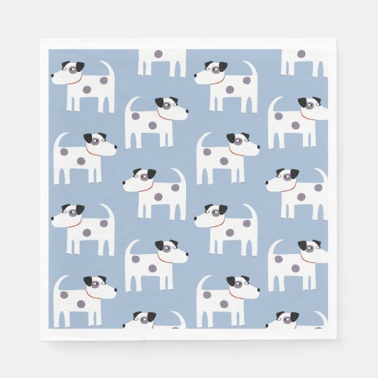 Jack Russell Parson Terrier Dog Pattern Serviette (Vorderseite)