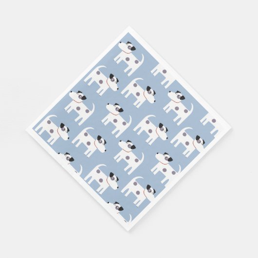Jack Russell Parson Terrier Dog Pattern Serviette (Ecke)