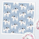 Jack Russell Parson Terrier Dog Pattern Serviette<br><div class="desc">Cute and adorable Parson Jack Russell Terrier dog pattern on a blue background.</div>