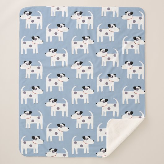 Jack Russell Parson Terrier Dog Pattern Sherpadecke (Vorderseite)
