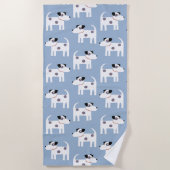 Jack Russell Parson Terrier Dog Pattern Strandtuch (Vorderseite)
