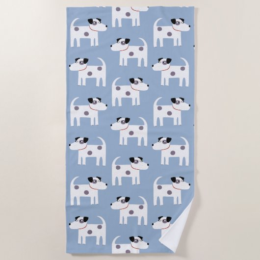 Jack Russell Parson Terrier Dog Pattern Strandtuch (Vorderseite)