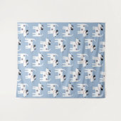 Jack Russell Parson Terrier Dog Pattern Wandteppich (Vorderseite (Horizontal))