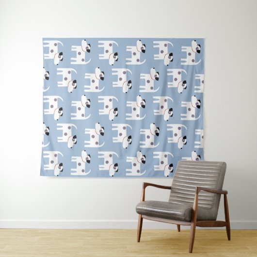 Jack Russell Parson Terrier Dog Pattern Wandteppich (Beispiel (Horizontal))