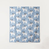 Jack Russell Parson Terrier Dog Pattern Wandteppich (Vorderseite)