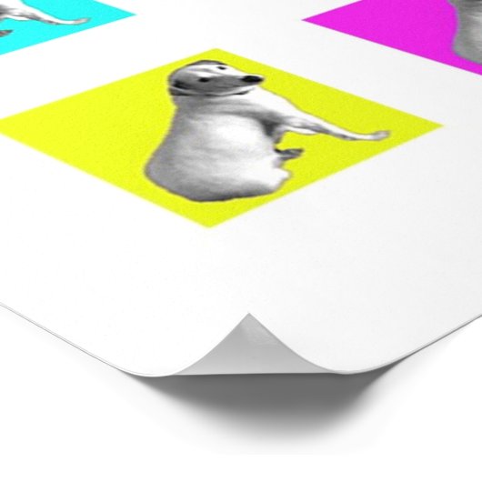 Jack Russell Pop Art Poster (Ecke)