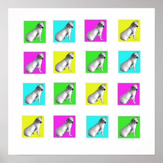 Jack Russell Pop Art Poster (Vorne)