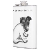 Jack Russell Puppy 10 Wochen alt Flachmann (Links)