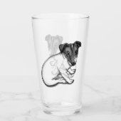 Jack Russell Puppy 10 Wochen alt Glas (Rückseite)