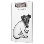 Jack Russell Puppy 10 Wochen alt Klemmbrett (Links)