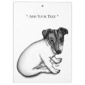 Jack Russell Puppy 10 Wochen alt Klemmbrett (Rückseite)