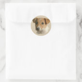 Jack Russell Puppy Runder Aufkleber (Tasche)