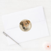 Jack Russell Puppy Runder Aufkleber (Umschlag)