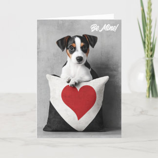 Jack Russell Puppy Valentine Card Dankeskarte