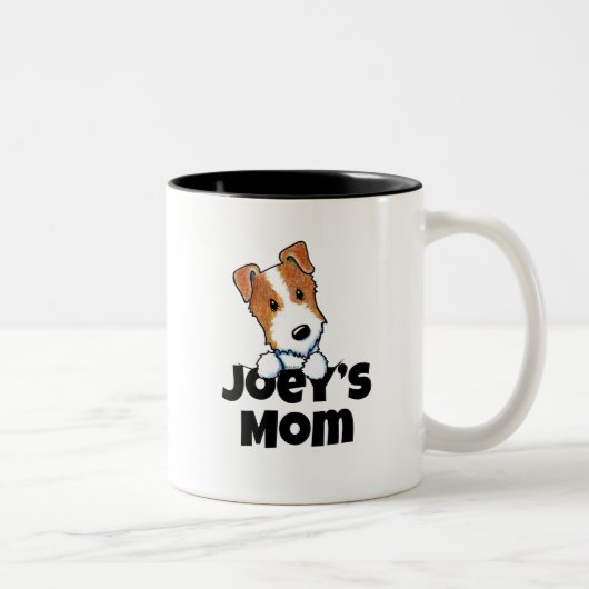 Jack Russell Puppy Zweifarbige Tasse (Rechts)