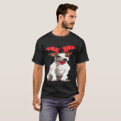 Jack Russell Reindeer Christmas Dog Funny T-Shirt (Vorne ganz)