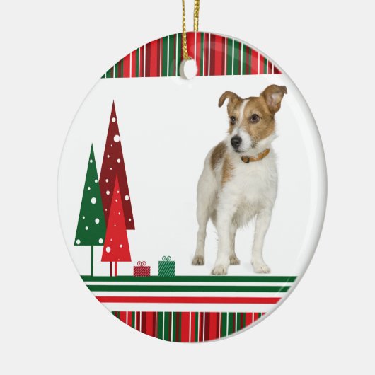 Jack Russell Retro Weihnachtsschmuck (Links)