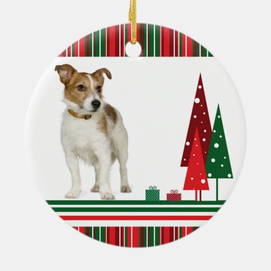 Jack Russell Retro Weihnachtsschmuck (Hinten)