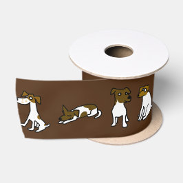 Jack Russell Satin Ribbon Satinband