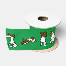 Jack Russell Satin Ribbon Satinband