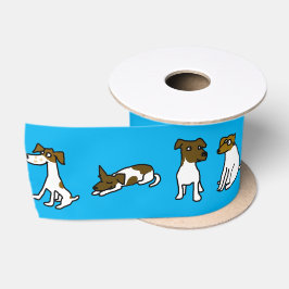 Jack Russell Satin Ribbon Satinband