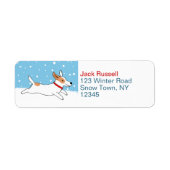 Jack Russell Snow Dog Holiday Rücksendeadresse (Vorne)