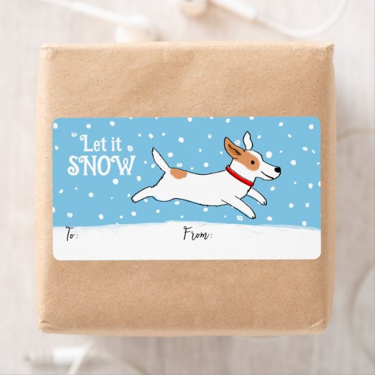 Jack Russell Snow Dog Weihnachtsgeschenk (Insitu)